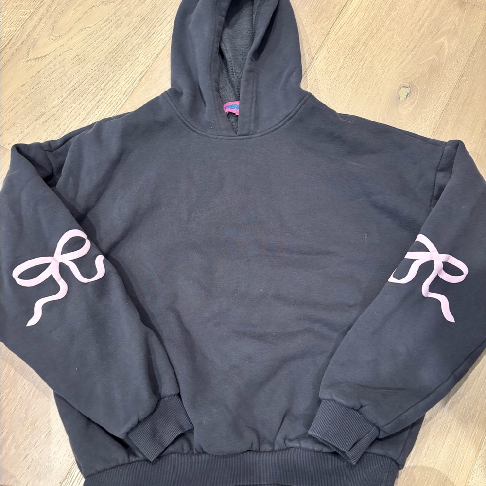 Edikted Hoodie with Pink Bow Accents